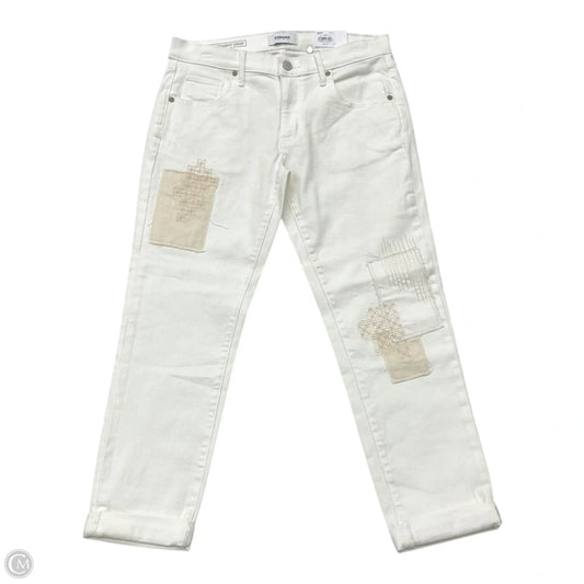 Jeans Cropped By Sonoma In White Denim, Size: 4