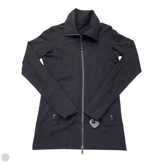 Athletic Jacket By Lululemon In Black, Size: 8