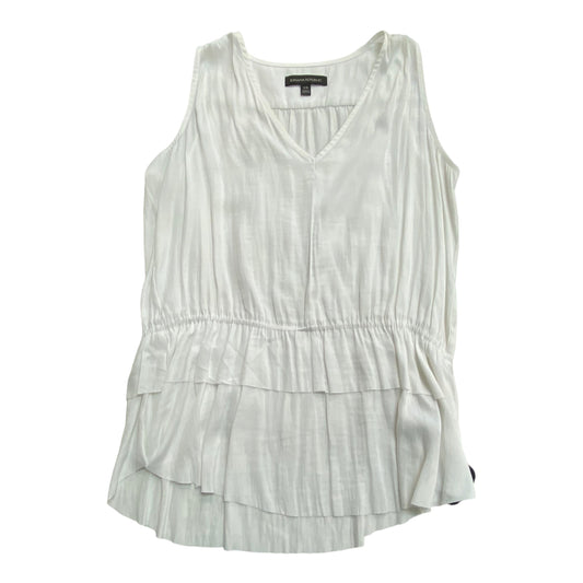 White Blouse Sleeveless Banana Republic, Size Xs