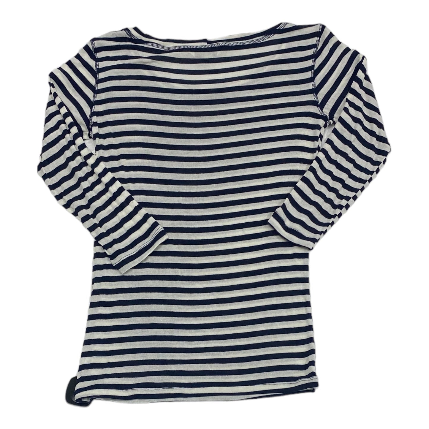 Blue & White Top 3/4 Sleeve Cabi, Size S