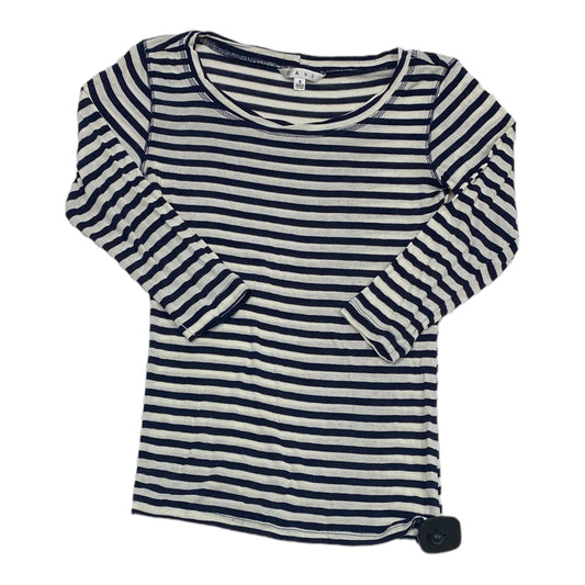Blue & White Top 3/4 Sleeve Cabi, Size S