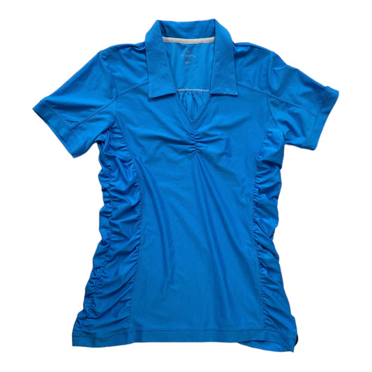 Blue Athletic Top Short Sleeve Athleta, Size M