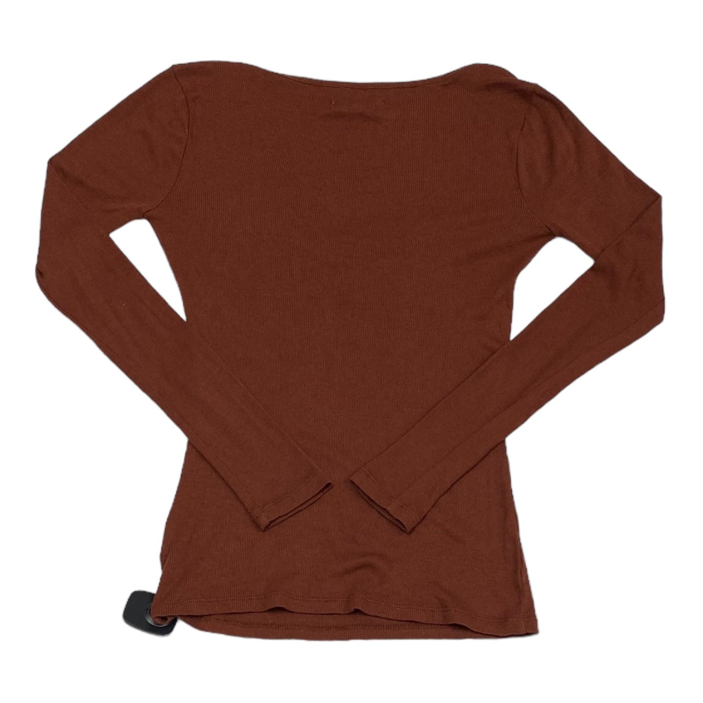 Brown Top Long Sleeve Basic Madewell, Size Xs