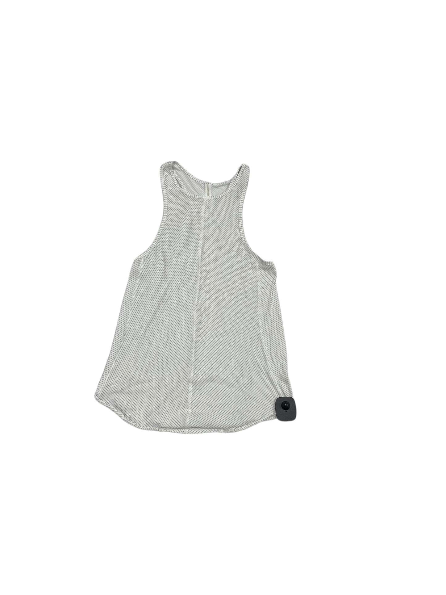 Athletic Tank Top By Lululemon In Grey & White, Size: S