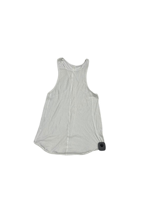 Athletic Tank Top By Lululemon In Grey & White, Size: S