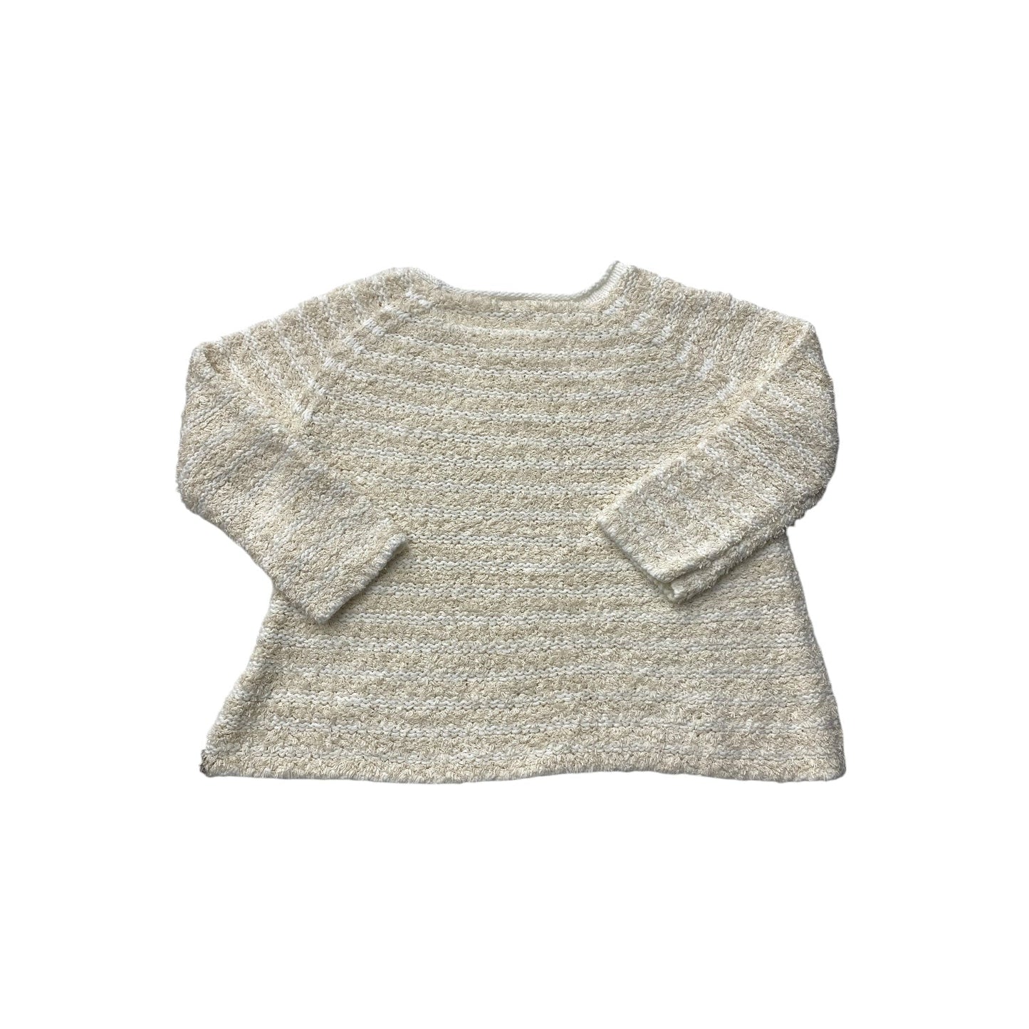 Sweater By Anthropologie In Cream & White, Size: L