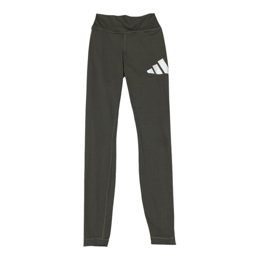 Athletic Leggings By Adidas In Green, Size: M