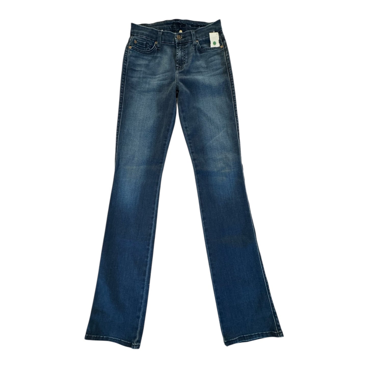 Jeans Straight By 7 For All Mankind In Blue Denim, Size: 2