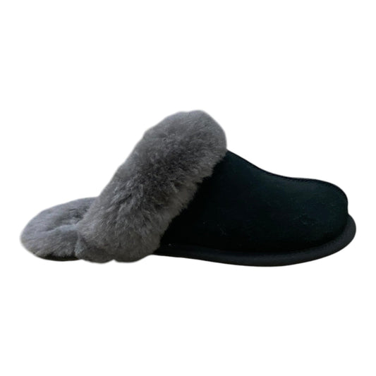 Slippers Designer By Ugg In Black & Grey Size 8