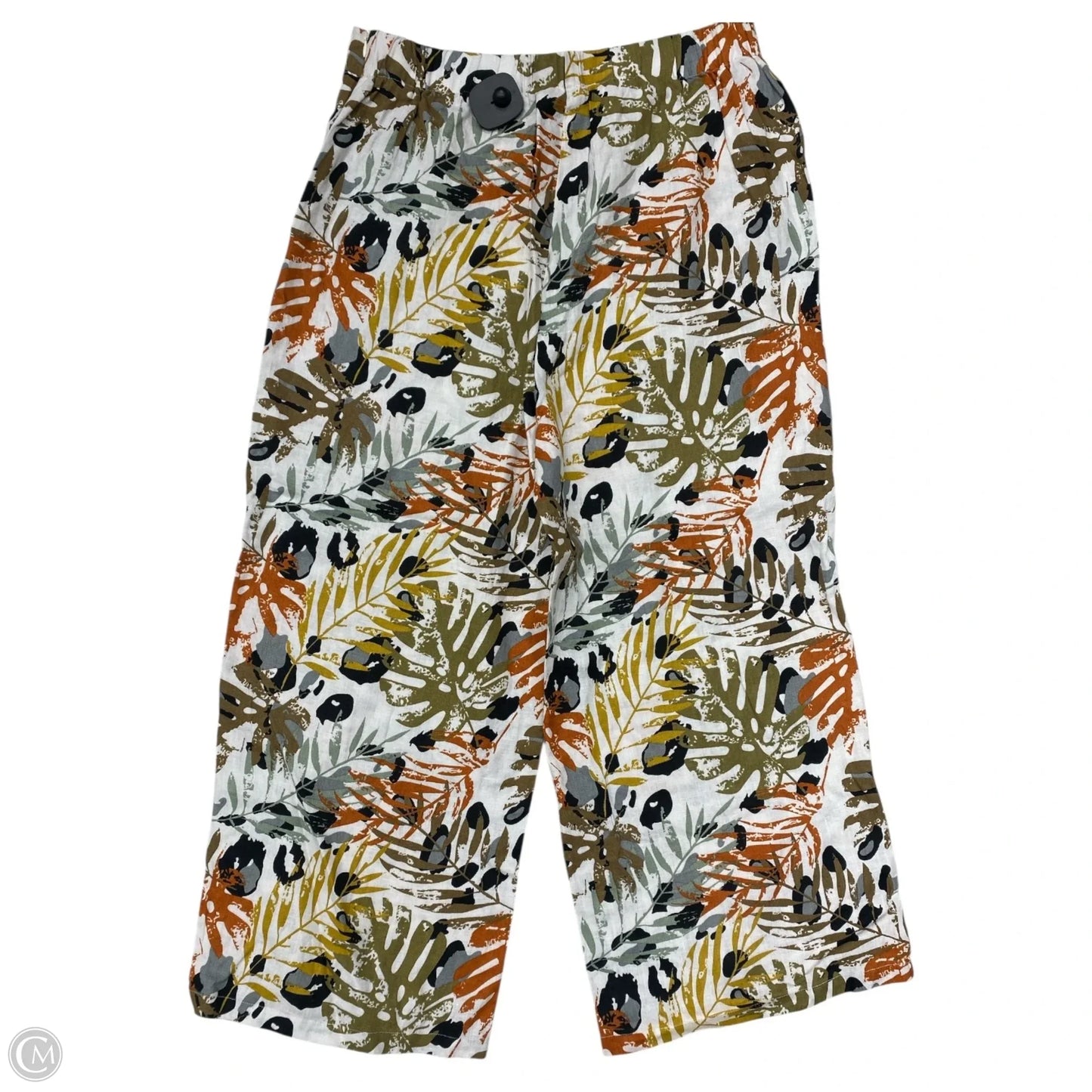 Pants Linen By Tahari In Floral Print, Size: L