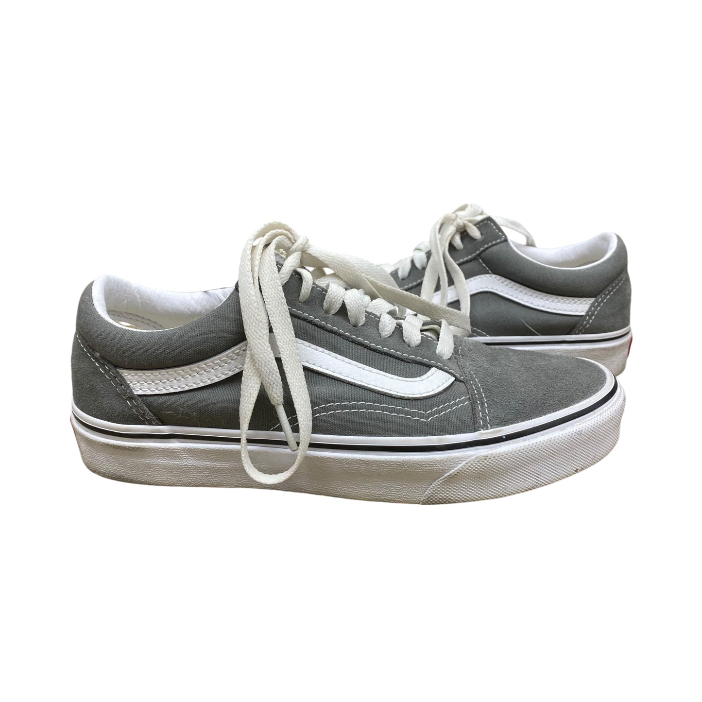 Shoes Sneakers By Vans In Grey & White, Size: 7