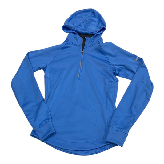 Athletic Sweatshirt Hoodie By Nike In Blue, Size: S