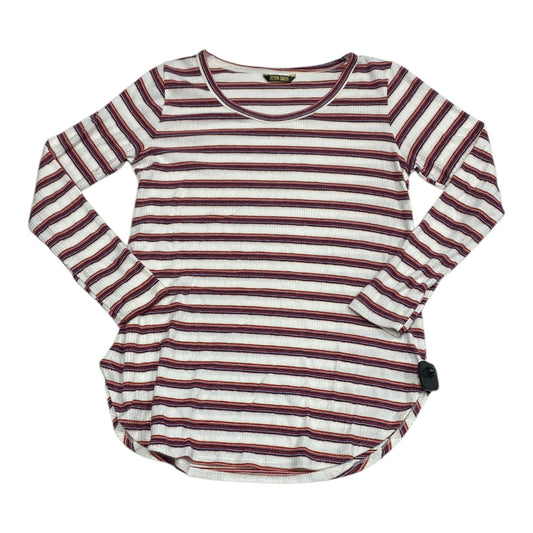 Top Long Sleeve By Peyton Jensen In Striped Pattern, Size: M