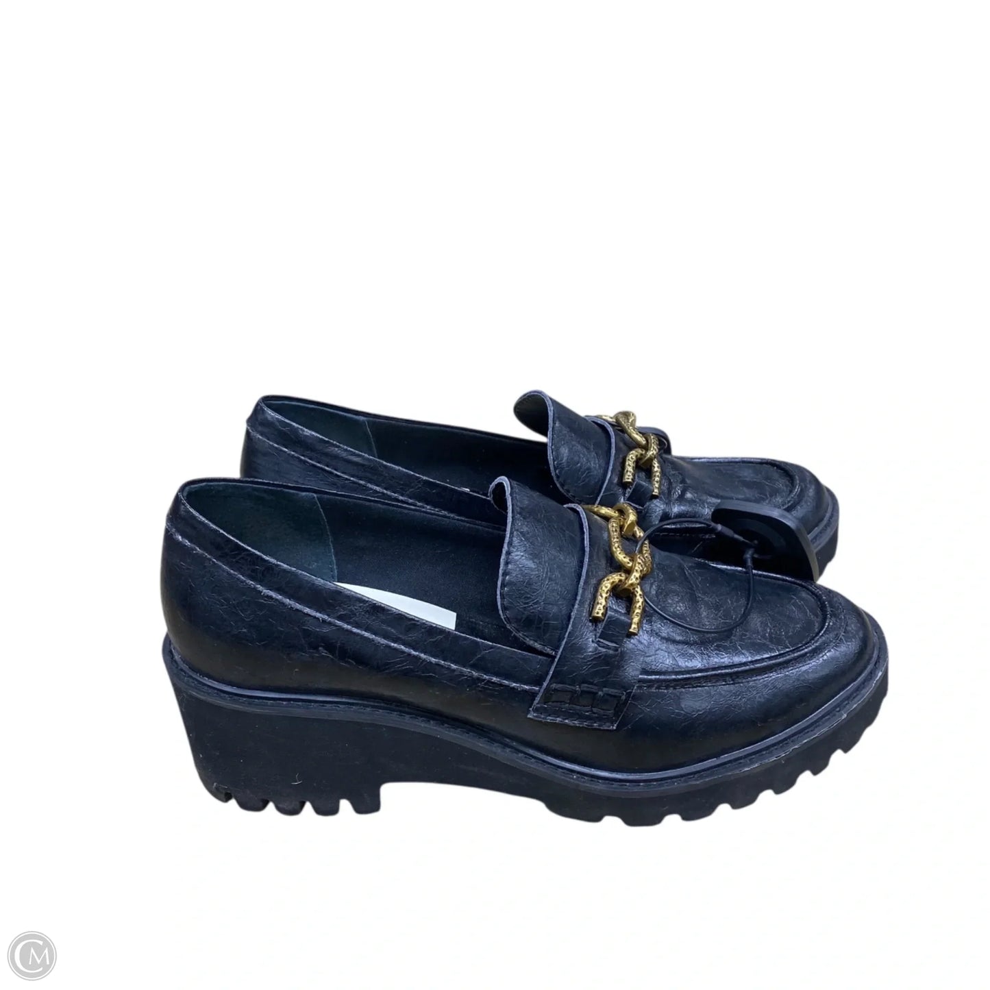 Shoes Heels Block By Dolce Vita In Black & Gold, Size: 9