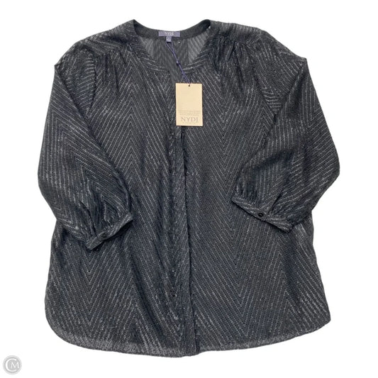 Top Long Sleeve By Not Your Daughters Jeans In Black, Size: L