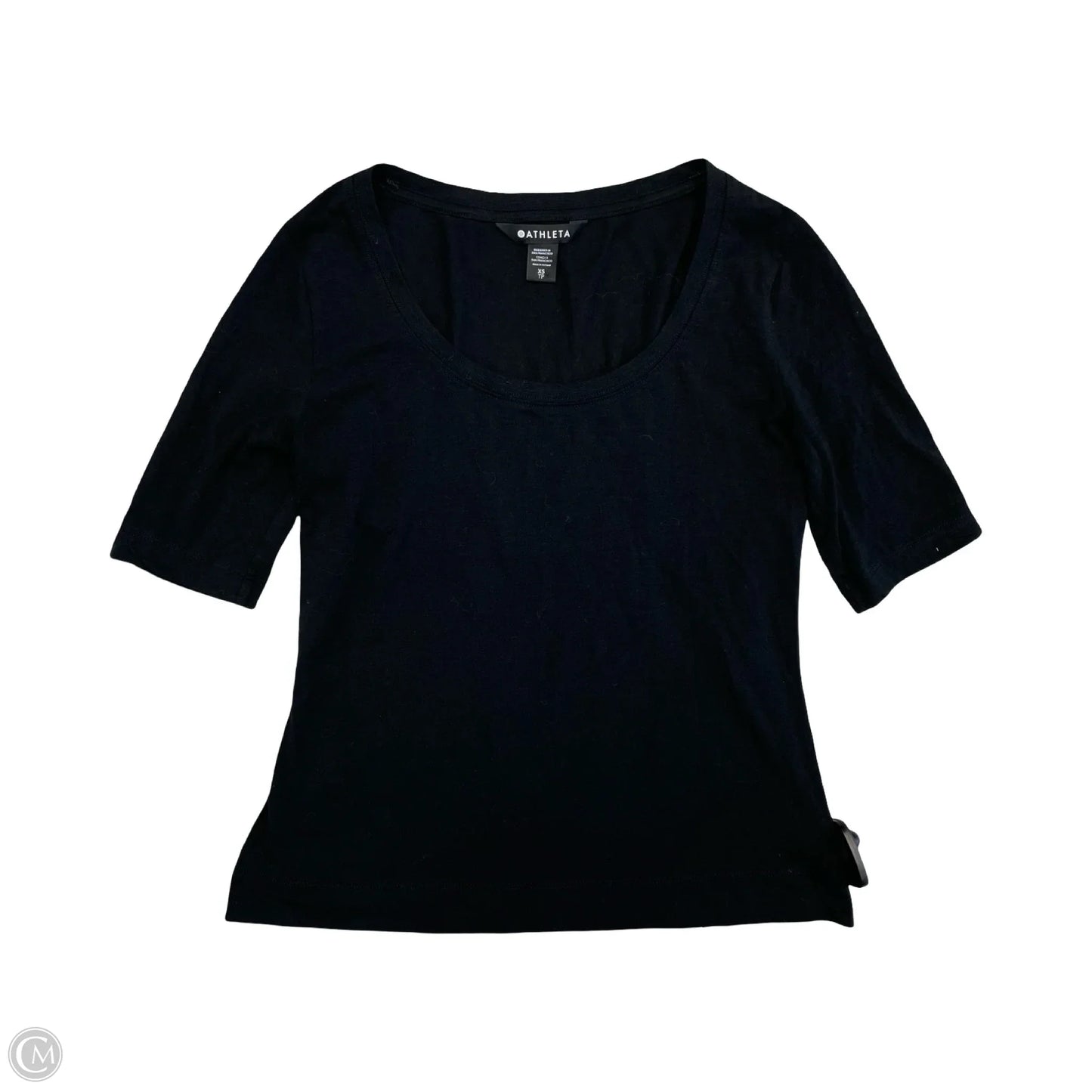 Top Short Sleeve By Athleta In Black, Size: Xs