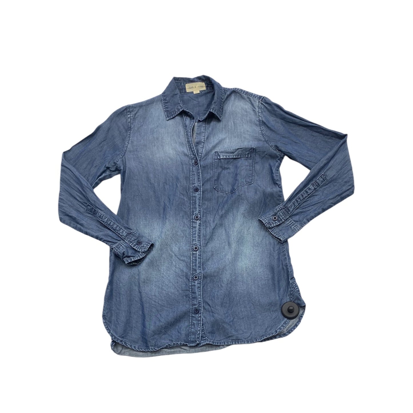 Top Long Sleeve By Cloth And Stone In Denim Blue, Size: Xs