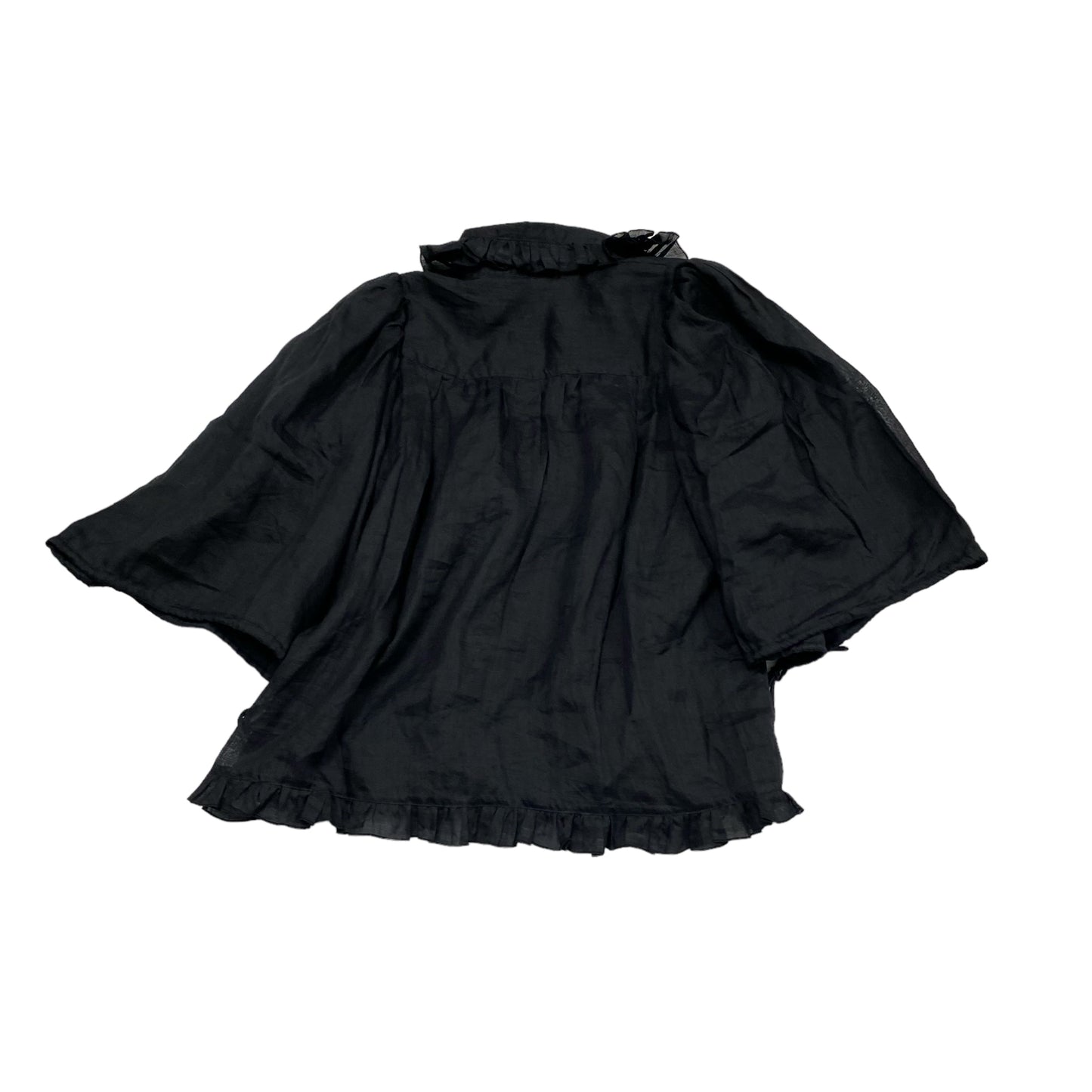 Black Top Short Sleeve Designer Lu Ciee, Size S