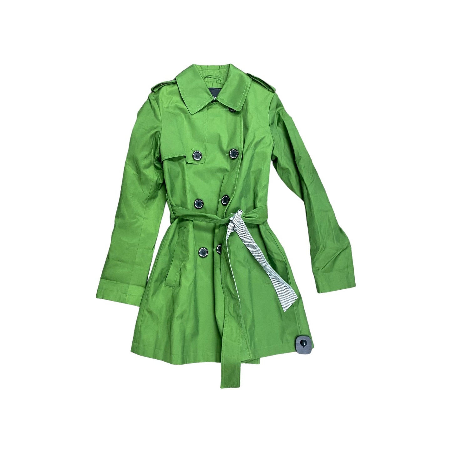 Green Coat Trench Coat Sam Edelman, Size Xs