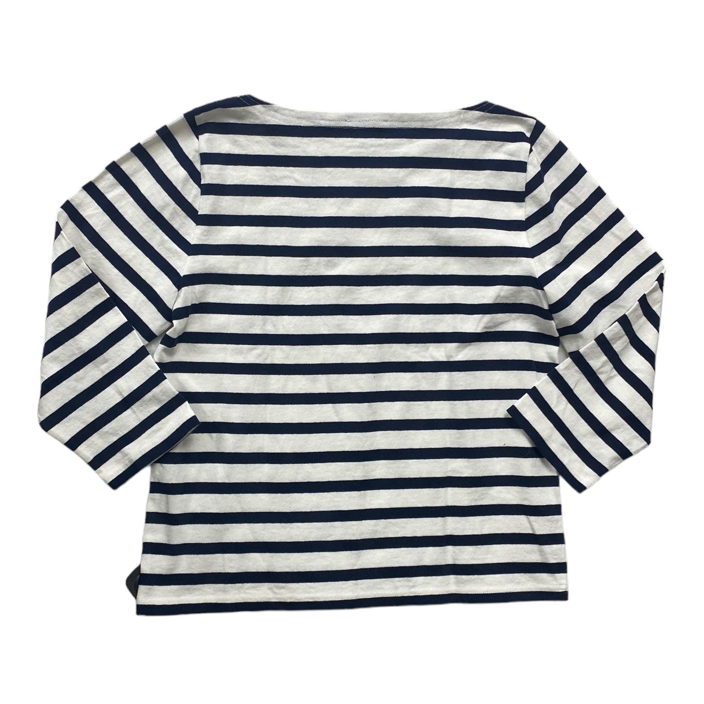 Blue & White Top Long Sleeve J. Crew, Size M