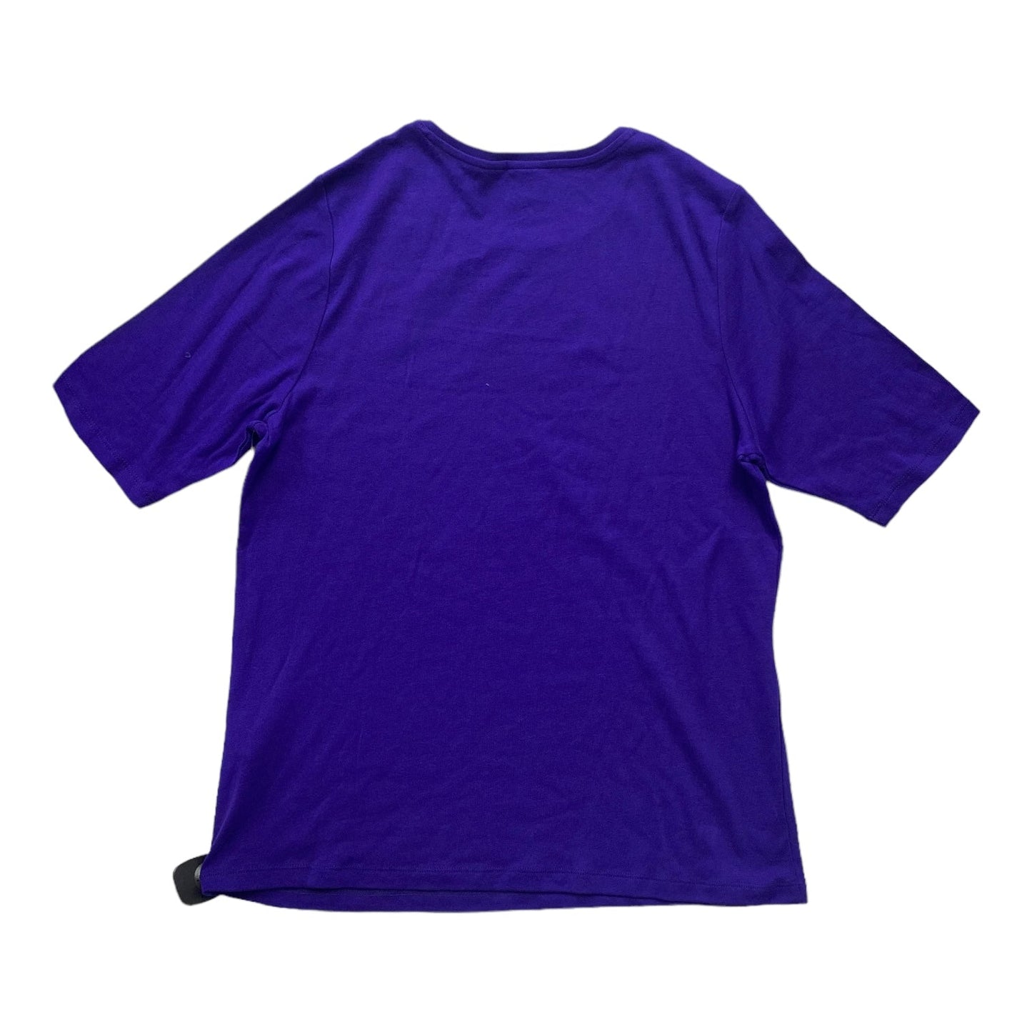 Purple Top Short Sleeve Basic Chicos, Size Xl