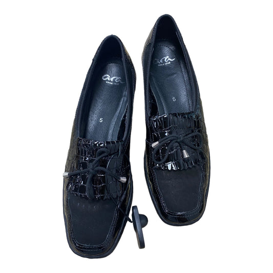 Black Shoes Heels Block Cmc, Size 7.5
