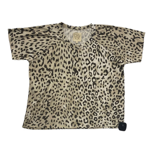 Animal Print Top Short Sleeve Chaser, Size S