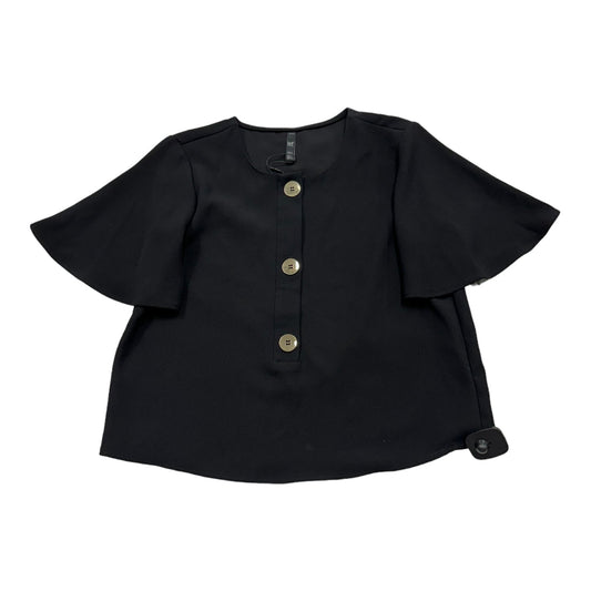 Black Top Short Sleeve Zara, Size L