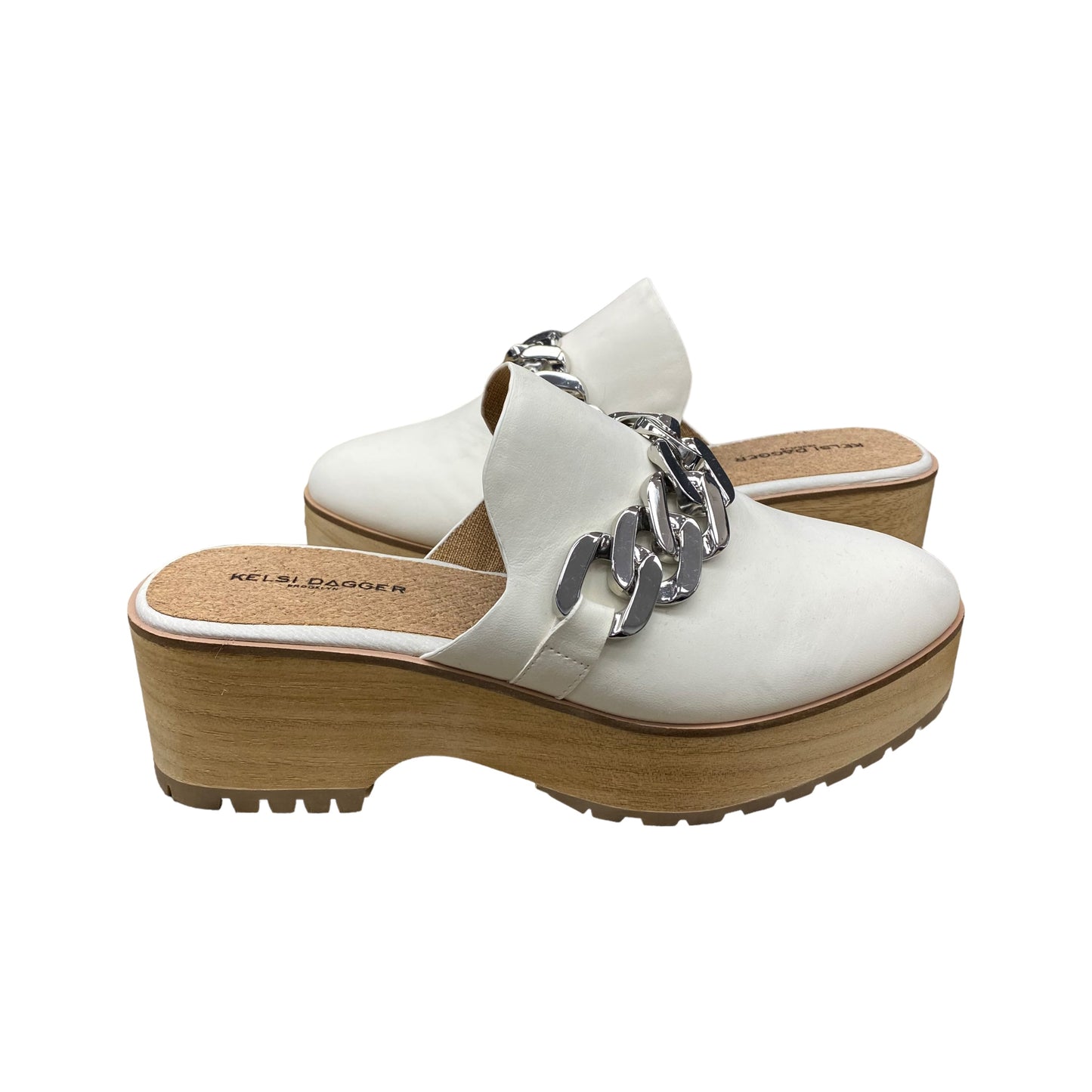 Cream & Tan Shoes Heels Platform Kelsi Dagger, Size 10