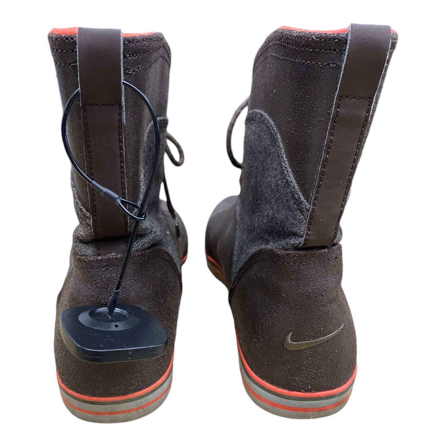 Boots Ankle Flats By Nike In Brown & Orange, Size: 9.5