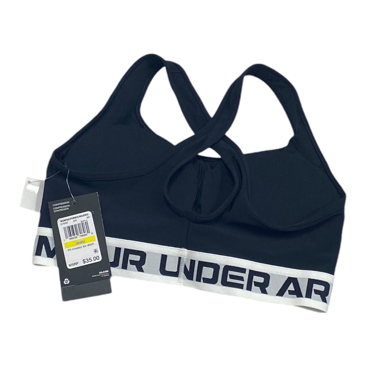 Athletic Bra By Under Armour In Black & White, Size: M