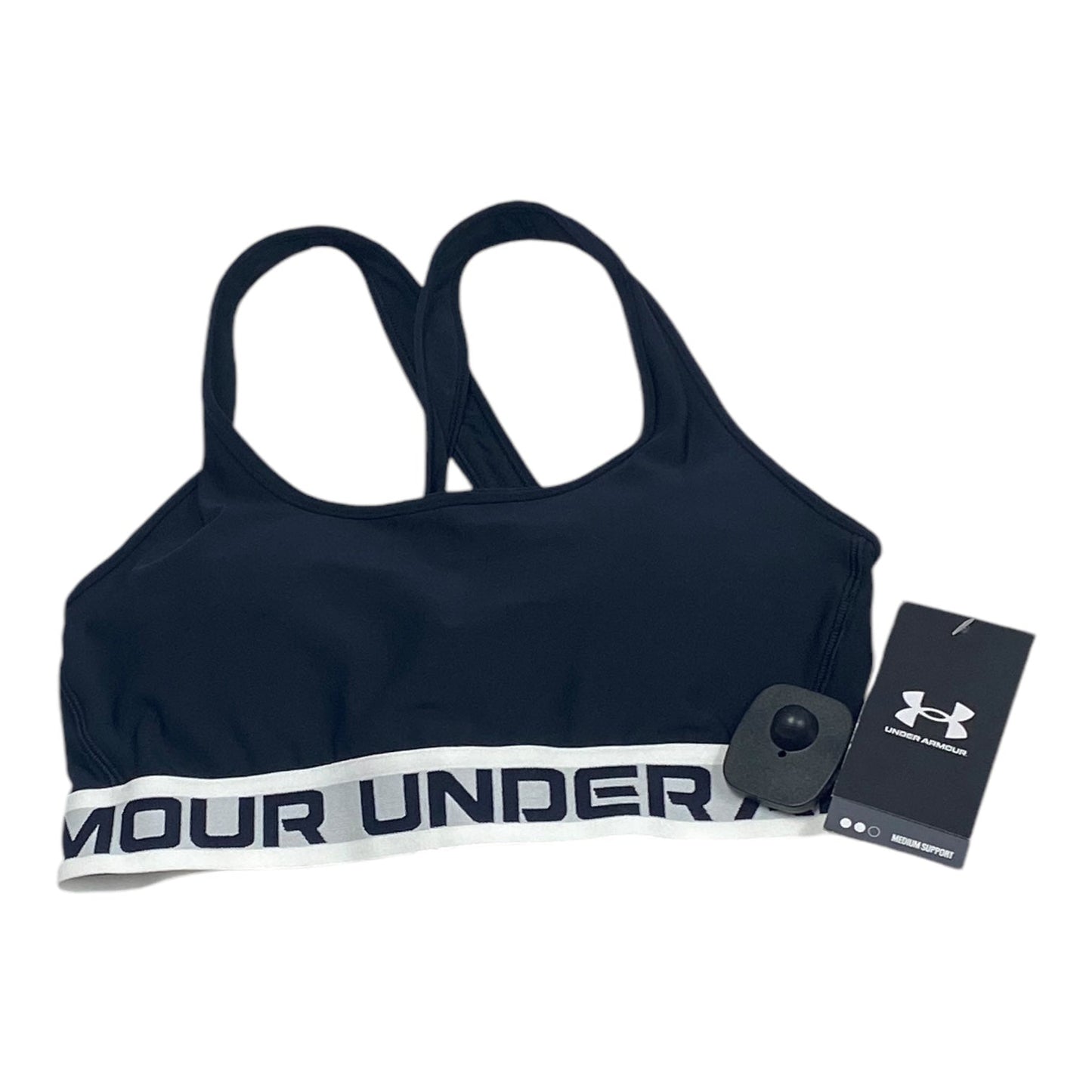 Athletic Bra By Under Armour In Black & White, Size: M