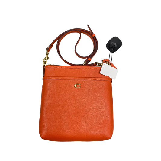 Orange Handbag Designer Coach, Size Medium