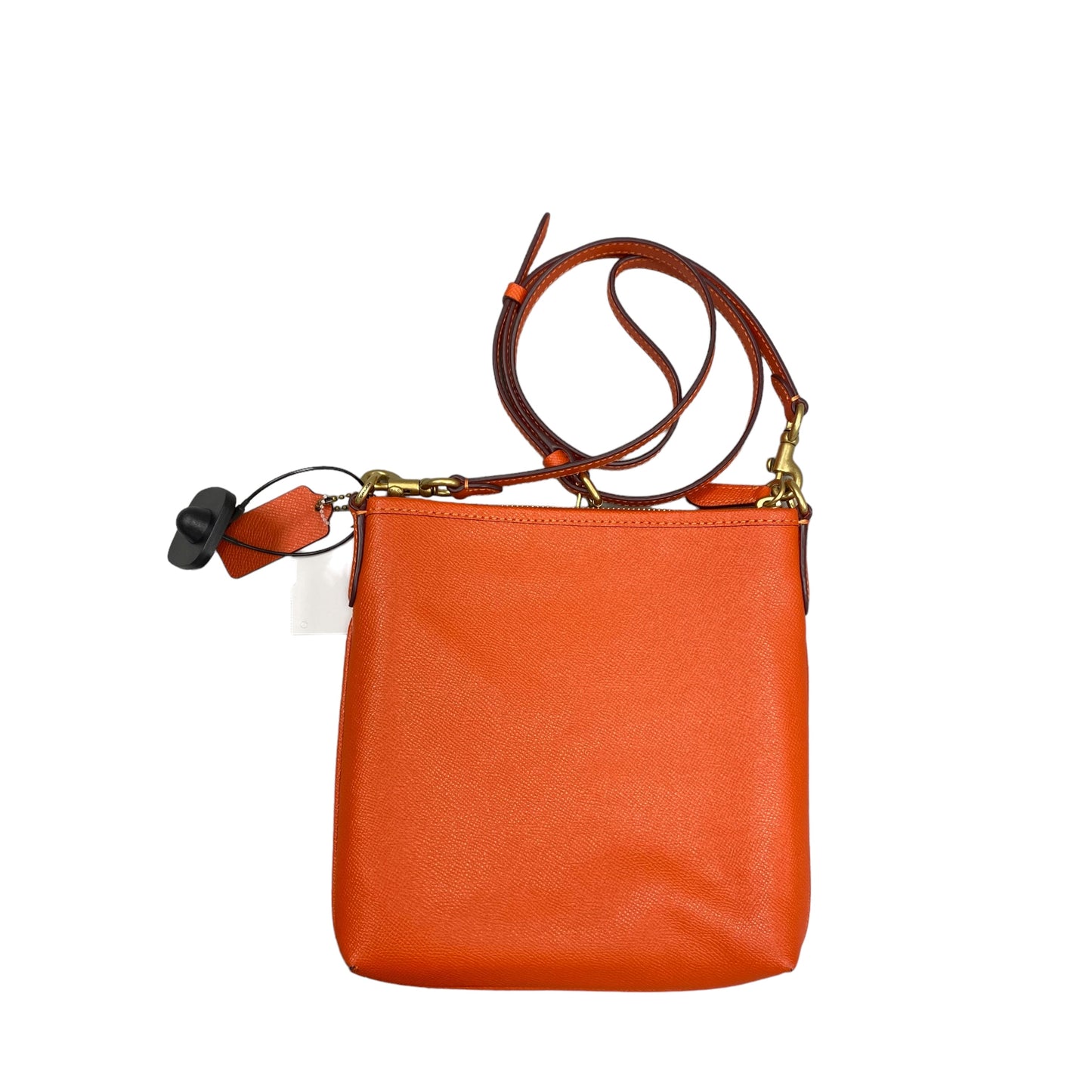 Orange Handbag Designer Coach, Size Medium