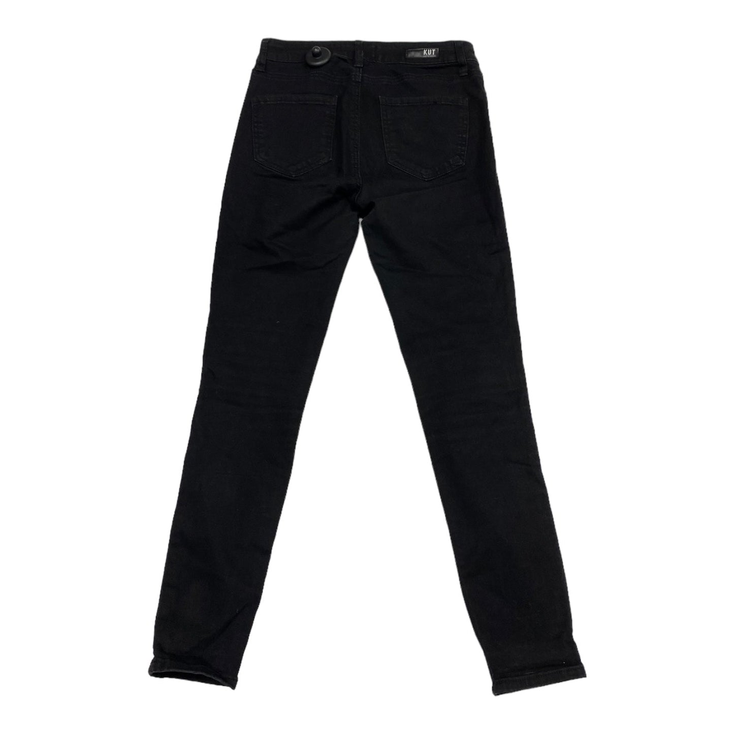 Jeans Skinny By Kut In Black Denim, Size: 0