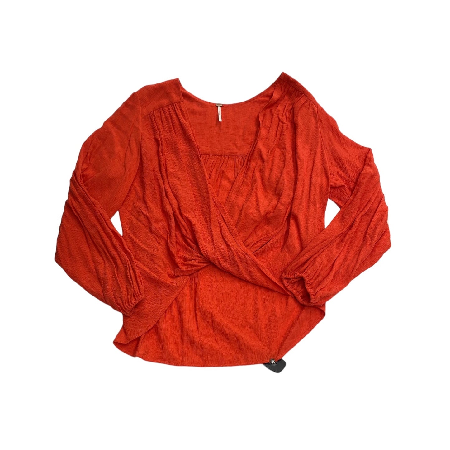 Top Long Sleeve By Free People In Orange, Size: L