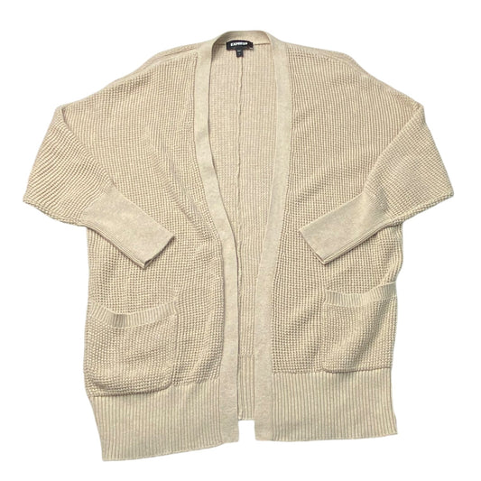 Sweater Cardigan By Express In Tan, Size: M