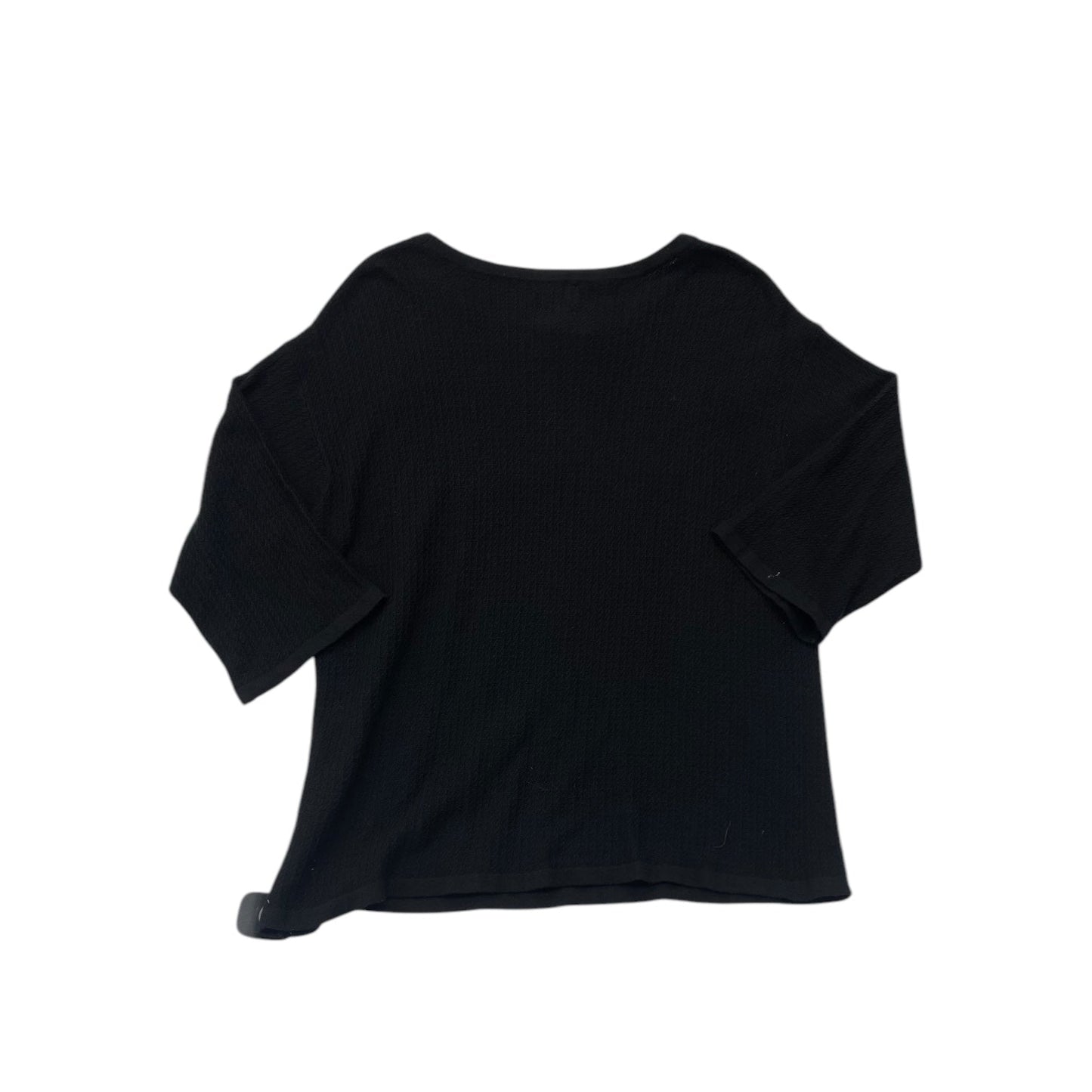 Top Long Sleeve By Anne Klein In Black, Size: M