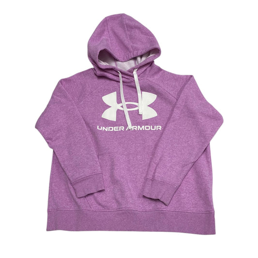 Athletic Sweatshirt Hoodie By Under Armour In Purple, Size: L