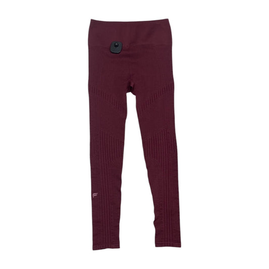 Athletic Leggings By Fabletics In Maroon, Size: S