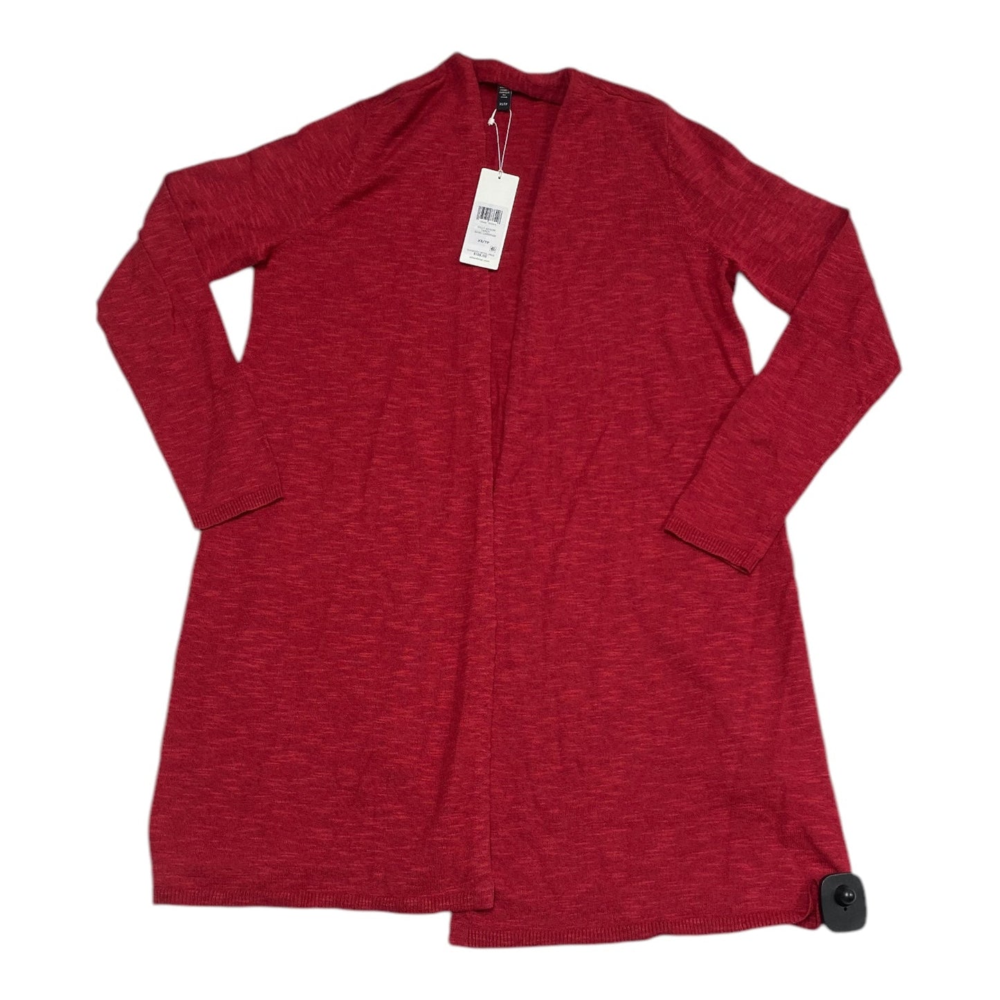 Cardigan Designer By Eileen Fisher In Red, Size: Xs