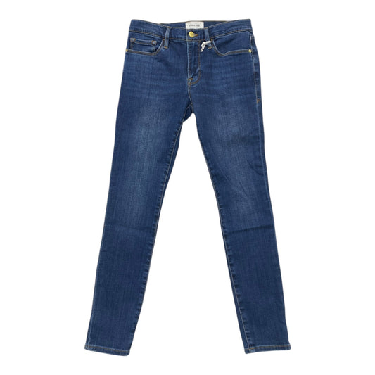 Jeans Skinny By Frame In Blue Denim, Size: 4