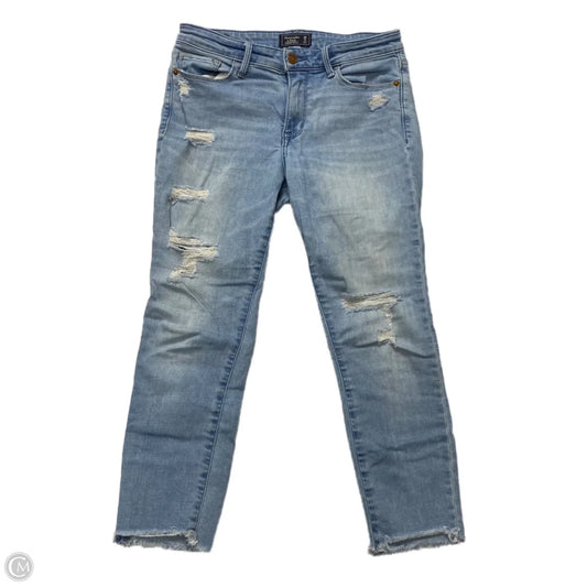 Jeans Cropped By Abercrombie And Fitch In Blue Denim, Size: 2p