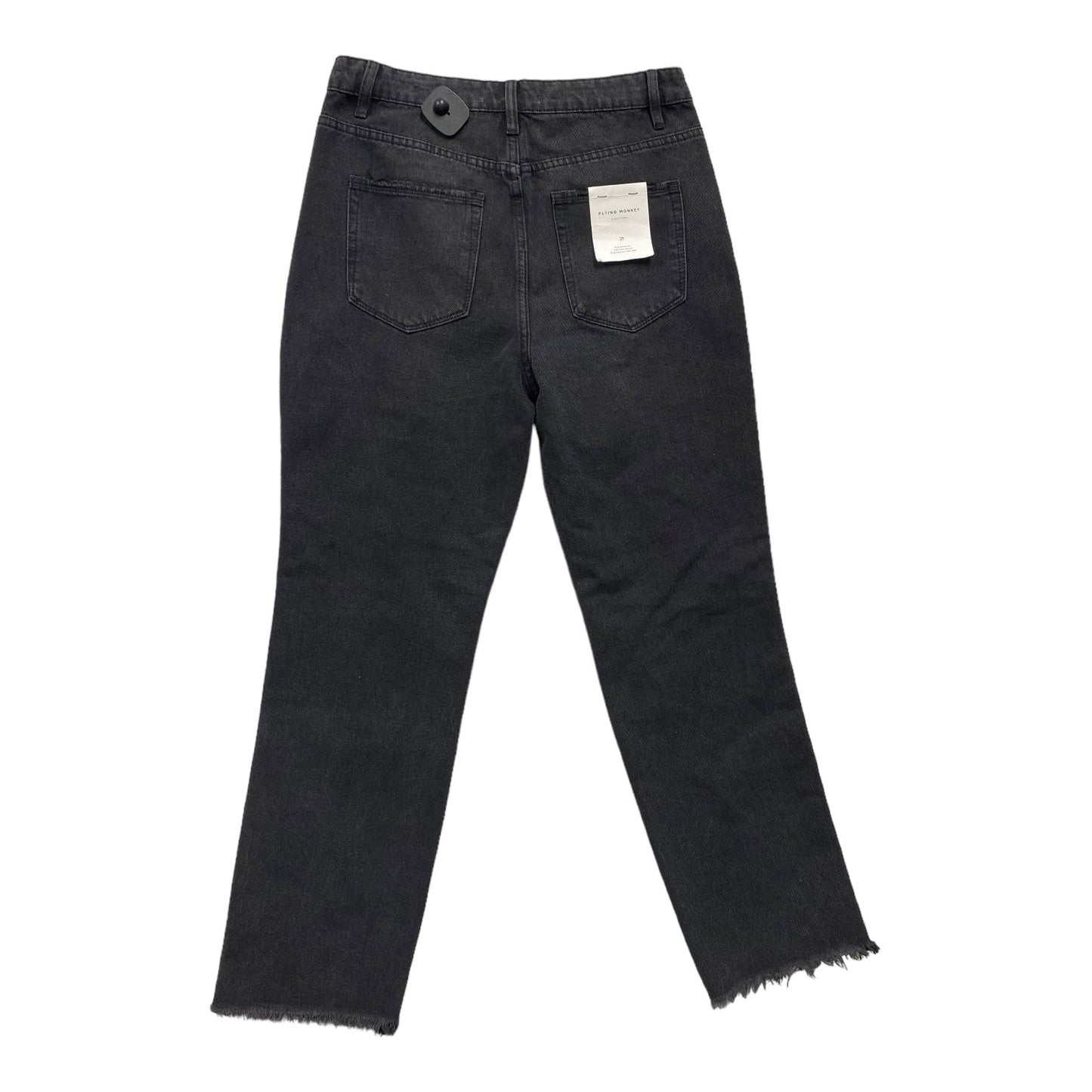 Black Denim Jeans Boyfriend Flying Monkey, Size 8