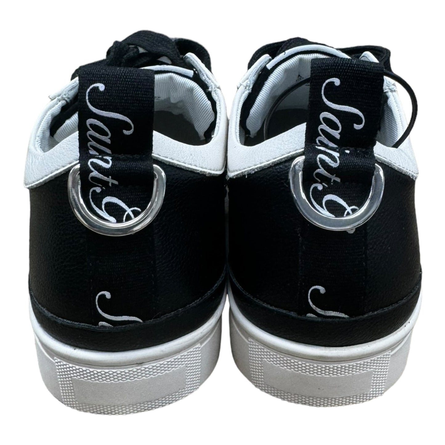 Designer Black & White Shoes Sneakers Saint G, Size 7