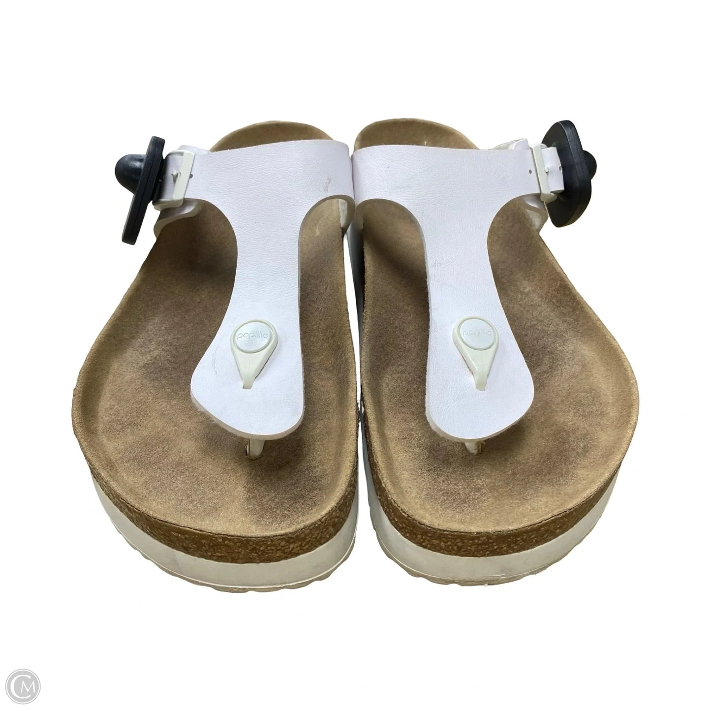 Sandals Designer By Birkenstock In White, Size: 9.5
