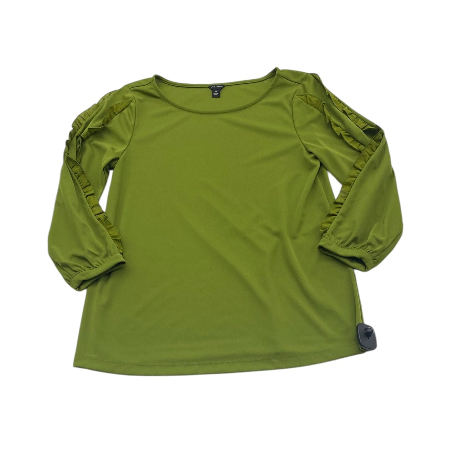 Top 3/4 Sleeve By Ann Taylor In Green, Size: Xs