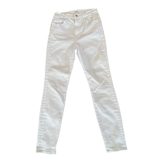 White Jeans Skinny Frame, Size 0
