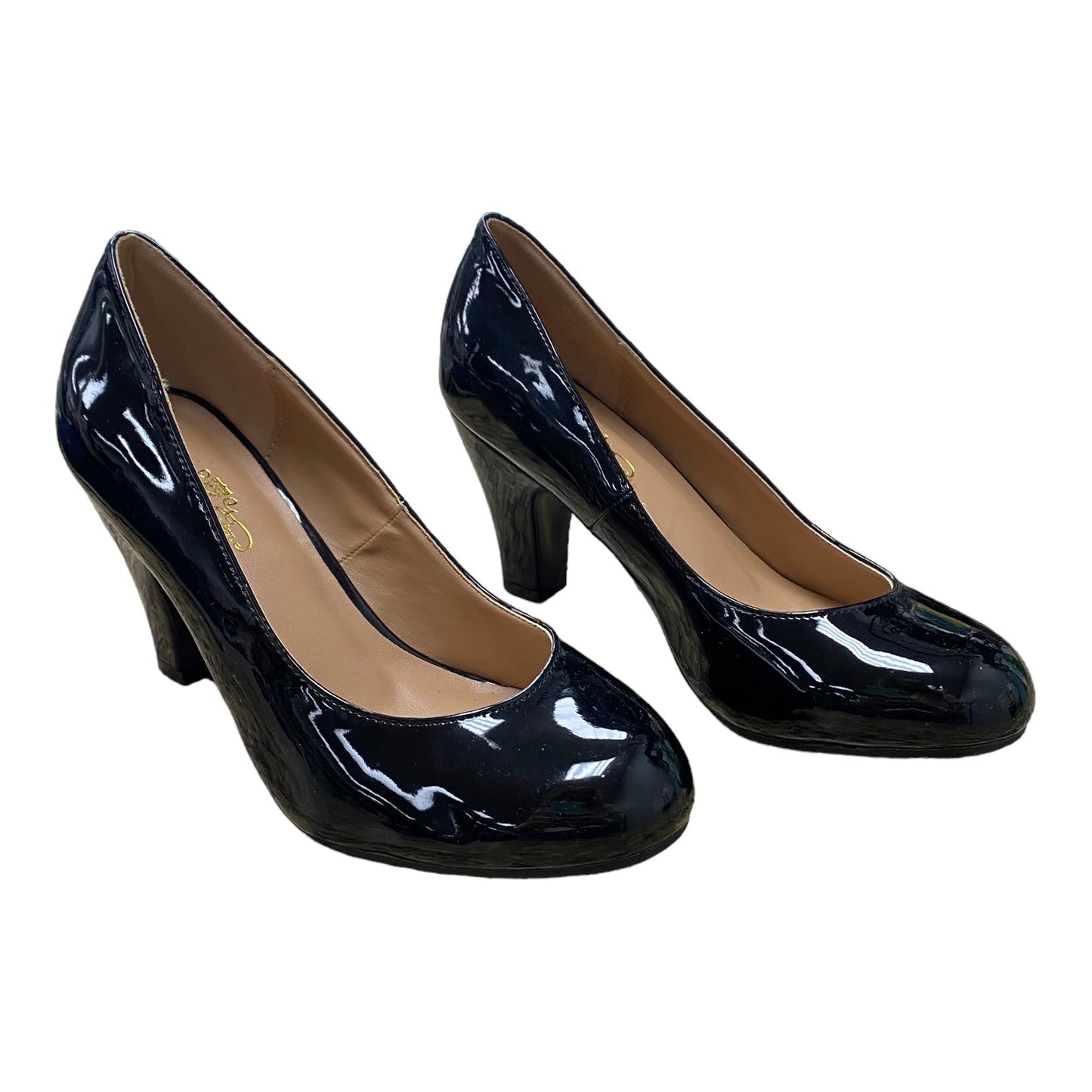 Black Shoes Heels Stiletto Journee, Size 6