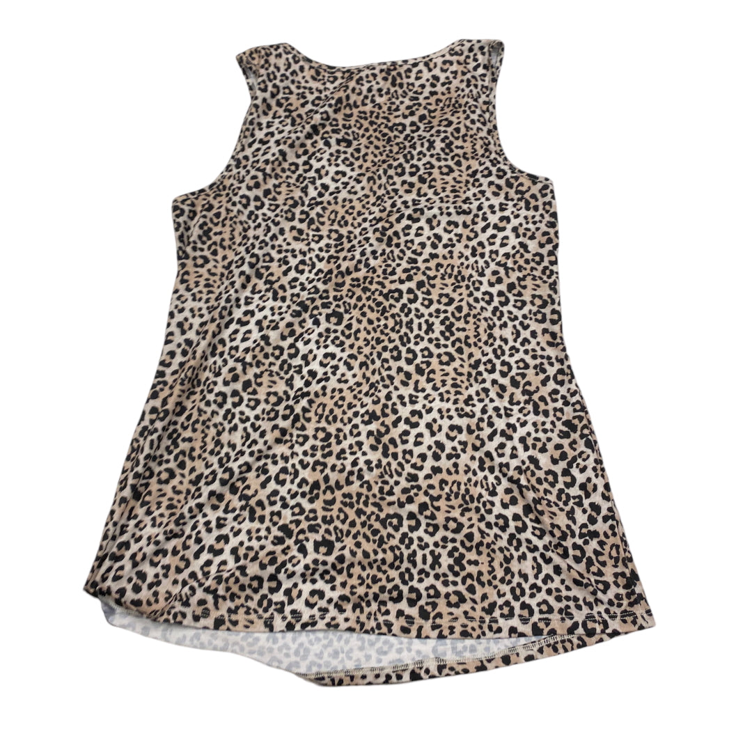 Top Sleeveless By One World In Animal Print, Size: M